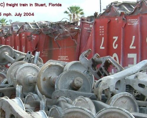 FEC Freight Train Derailment, Stuart Fl, July 2004